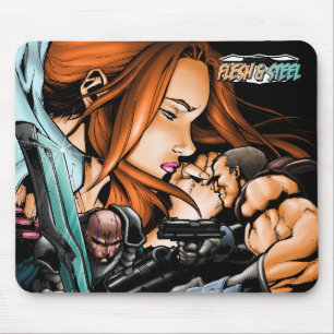Mousepad Teclado de rato com imagem de carne e aço 4