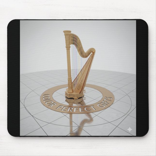 Mousepad Teclado de Rato Harpa Dourada Real (Frente)