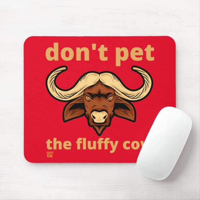 Mousepad teclado engraçado "FLUFFY COW" (Com mouse)