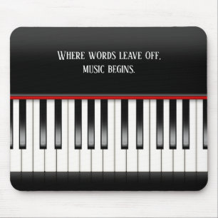 Mousepad Teclado Piano com aspas
