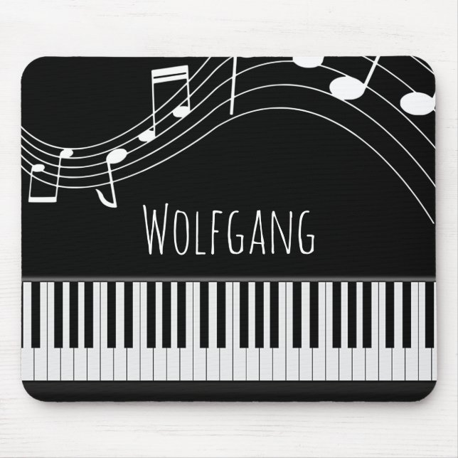 Mousepad Teclado Piano e Notas Musicais (Frente)