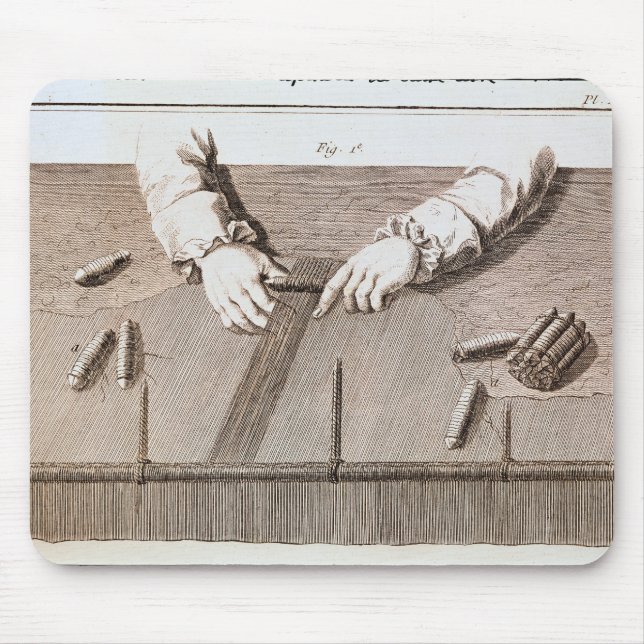 Mousepad Técnica de Basse-Lisse na tapeçaria dos Gobelins (Frente)
