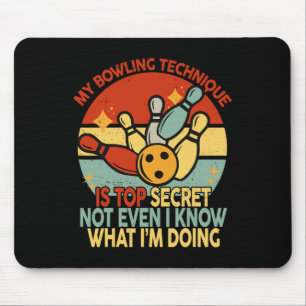 Mousepad Técnica De Boliche Feminina Engraçada Minha Técnic