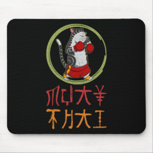 Mousepad Técnica de lutador de Muay Thai Tailândia Punho Jo