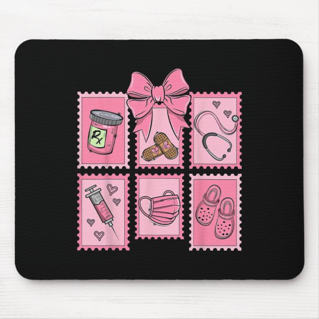 Mousepad Técnico de Farmacêutico Stamp Bow Pharmacy Pill Cp (Frente)