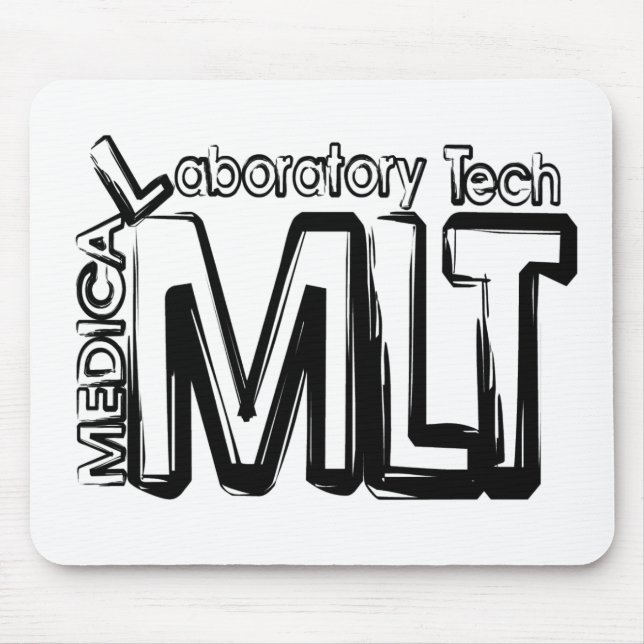MOUSEPAD TÉCNICO DE LABORATÓRIO MÉDICO DE TEXTO MLT GRUNGE (Frente)