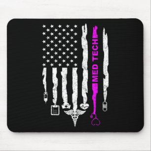 Mousepad Técnico de Medicina Patriótico Engraçado Bandeira