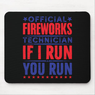 Mousepad Técnico Oficial de Fogos de Artifício 4 de Julho