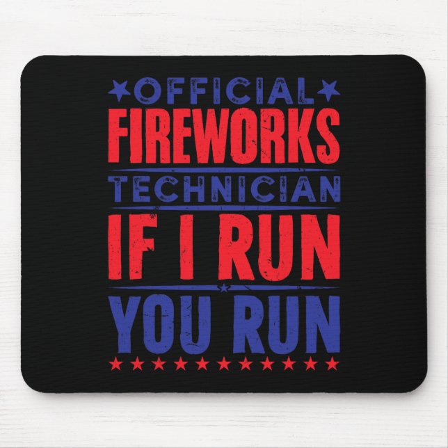 Mousepad Técnico Oficial de Fogos de Artifício 4 de Julho (Frente)