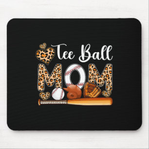 Mousepad Tee Ball Cute Mãe Leopardo Costume Baseball Mãe