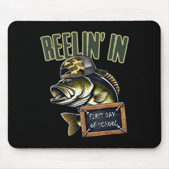 Mousepad Teen Boys Fishing Reeling In First Day Of School B (Frente)
