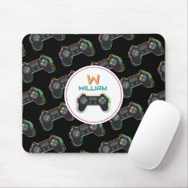 Mousepad Teen Gaming Gamer Video Game Kids Monogram