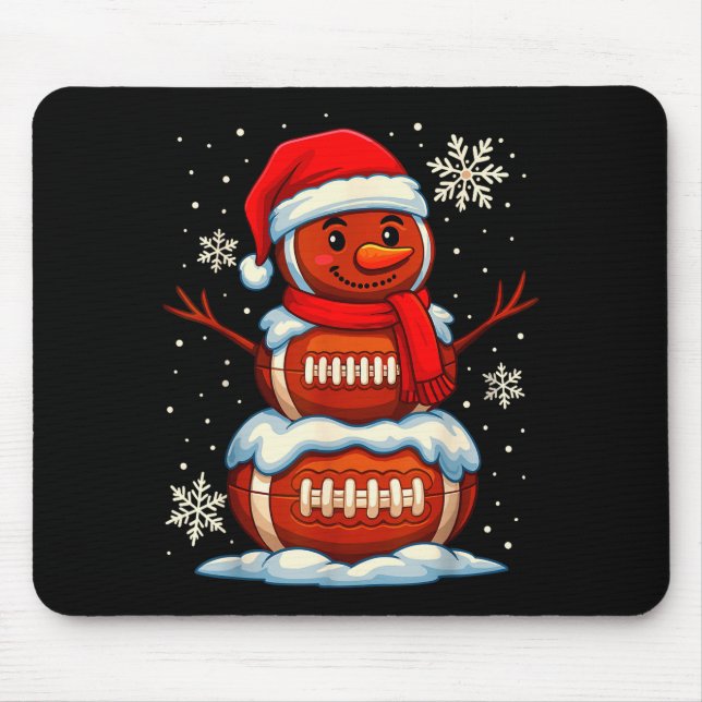 Mousepad Teenage Boys Christmas Pajamas, American Football  (Frente)