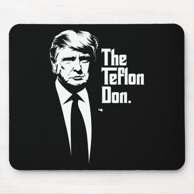 Mousepad Teflon Don Trump Arte Icônica Monocromática (Frente)