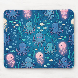 Mousepad Tela de Mouse Lula Polvo Brilhante – Oceano Fofo
