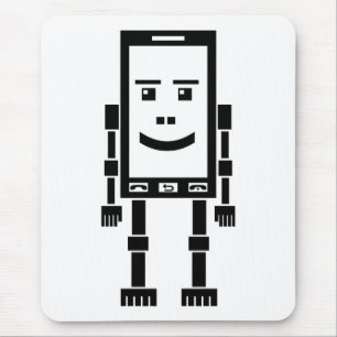 Mousepad Telefone de Robo - preto no branco
