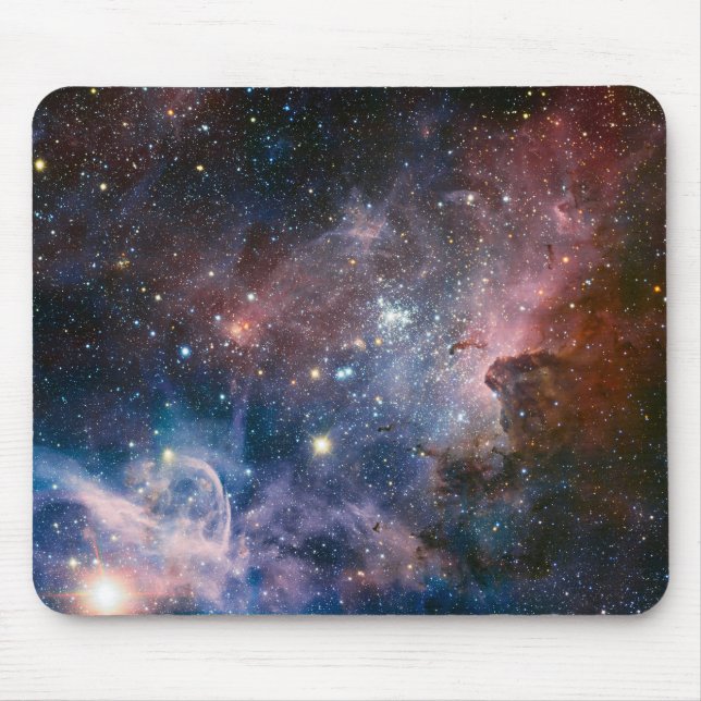 Mousepad Telescópio do Hubble da Nebulosa Vermelha e Azul (Frente)