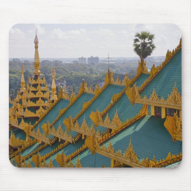 Mousepad Telhados de Shwedagon Pagoda, Rangum, Mianmar (Frente)