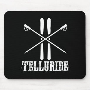 Mousepad Telluride Colorado esquiador de esqui pólos de esq
