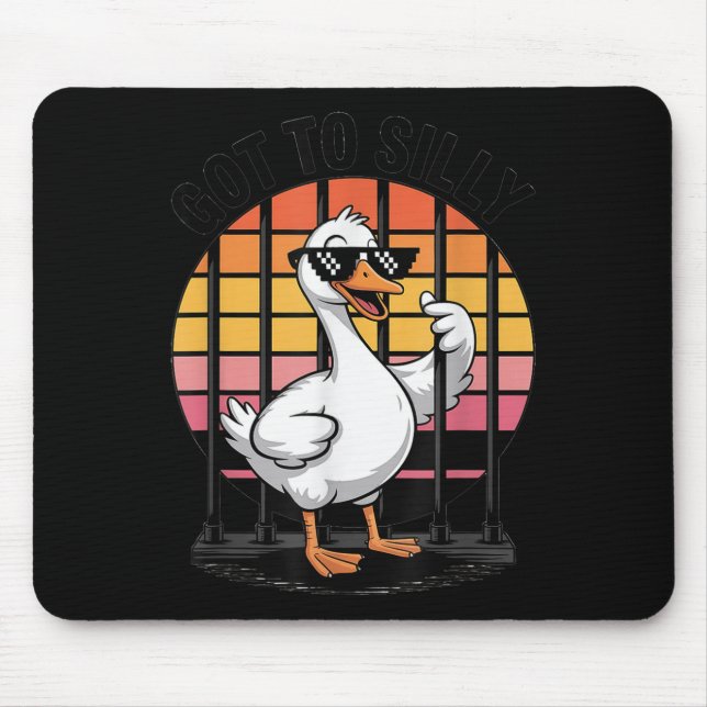 Mousepad Tem Bobo Engraçado Ganso Retro Pulseiras Pássaro d (Frente)