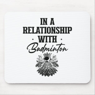 Mousepad Tem o Disfarce do Jogador de Badminton Shuttle Rac