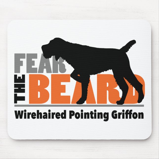 Mousepad Tema a barba - apontar Griffon Wirehaired (Frente)