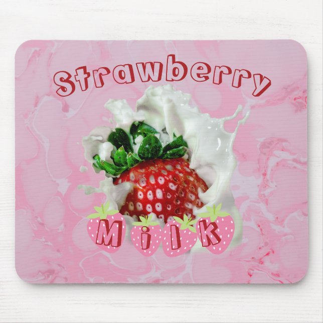 Mousepad Tema da Comida de Fruta de Kawaii Strawberry Summe (Frente)