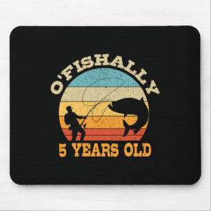 Mousepad Tema de Aniversário de 5 Anos de Idade 'O'fishally