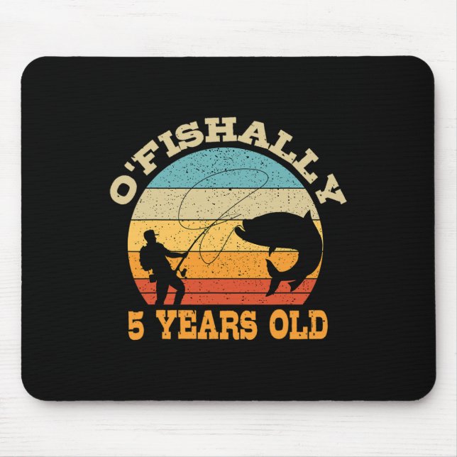 Mousepad Tema de Aniversário de 5 Anos de Idade 'O'fishally (Frente)
