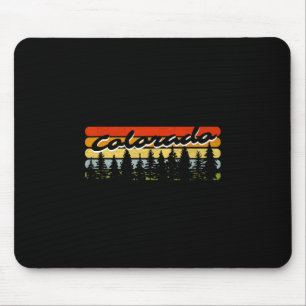 Mousepad Tema de cabina de árvores do pôr do sol da florest