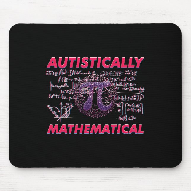 Mousepad Tema de Equações Pi Matematicamente Autista (Frente)