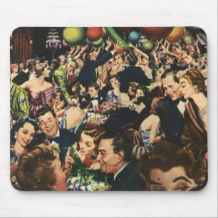 Mousepad Tema de Festa Chique de Hollywood Antigo com Balõe