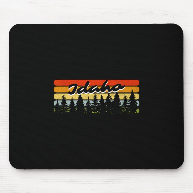 Mousepad Tema de lembrança do pôr do sol das árvores da flo (Frente)