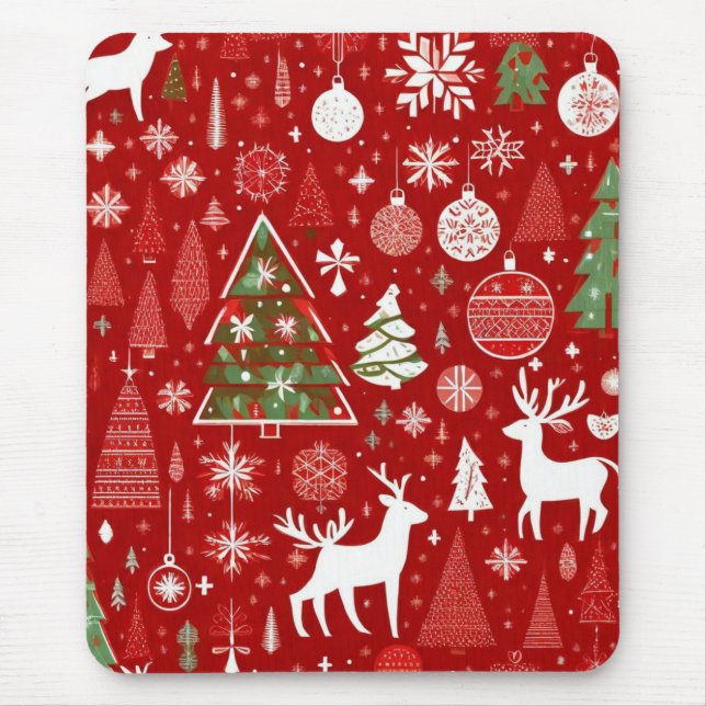 Mousepad Tema de Natal Floco de neve (Frente)