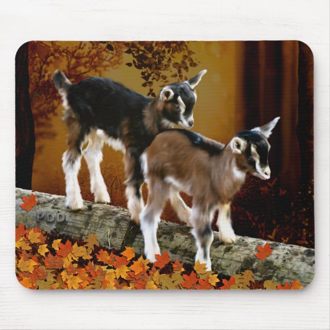 Mousepad Tema de Outono Cabritos (Frente)