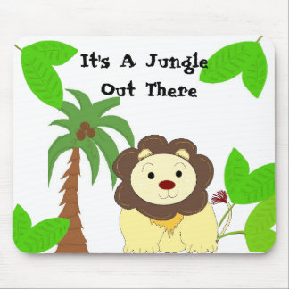 Mousepad Tema de Selva Leão Legal
