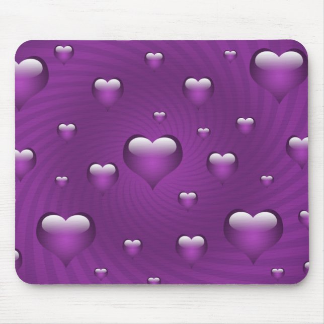 Mousepad Tema do Amor dos Corações (Frente)
