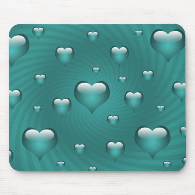 Mousepad Tema do Amor dos Corações (Frente)