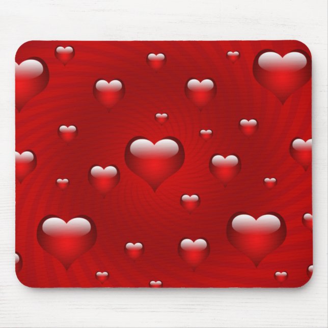 Mousepad Tema do Amor dos Corações (Frente)