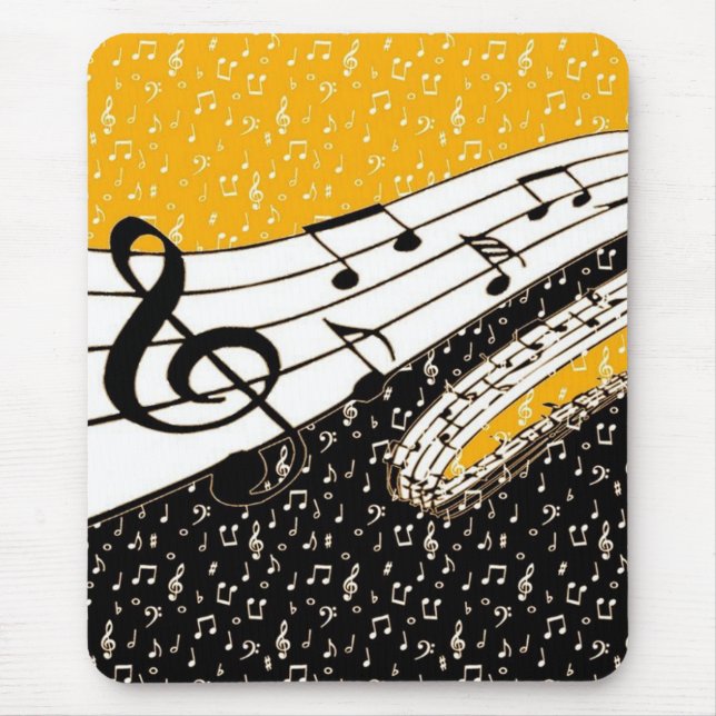Mousepad tema musical Dourado (Frente)