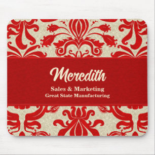 Mousepad Tema vermelho do escritório para negócios do