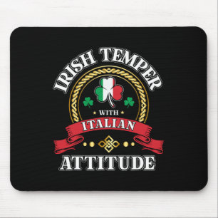Mousepad Temperamento Irlandês Atitude Italiana Dia de São