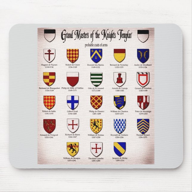 Mousepad Templar Master Heraldry (Frente)