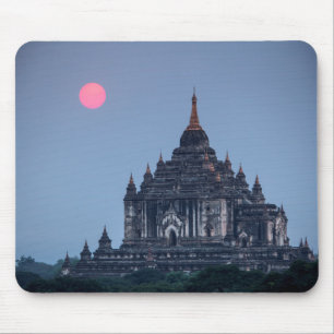 Mousepad Templo Budista Ao Pôr do Sol