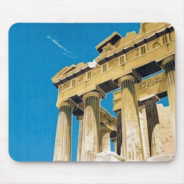 Mousepad Templo de Partenon da Grécia de Atenas viagens vin (Frente)