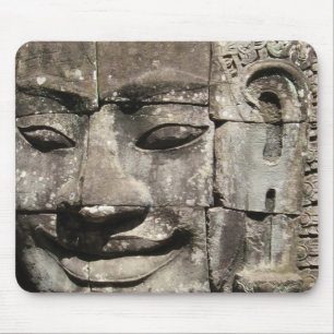 Mousepad Templo de pedra de Bayon da cara do Khmer…,