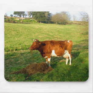 Mousepad Tempo de alimentação para a vaca de Guernsey