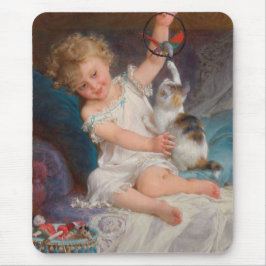 Mousepad Tempo de Reprodução: Rapariga Brincando com seu Pe