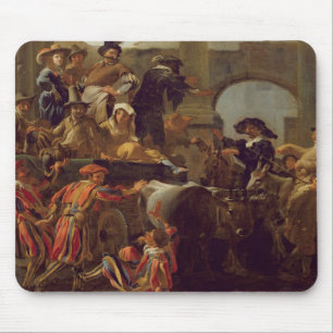 Mousepad Tempo do carnaval em Roma, 1653 (óleo em canvas)
