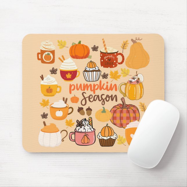 Mousepad Temporada de Abóbora Temperada (Com mouse)